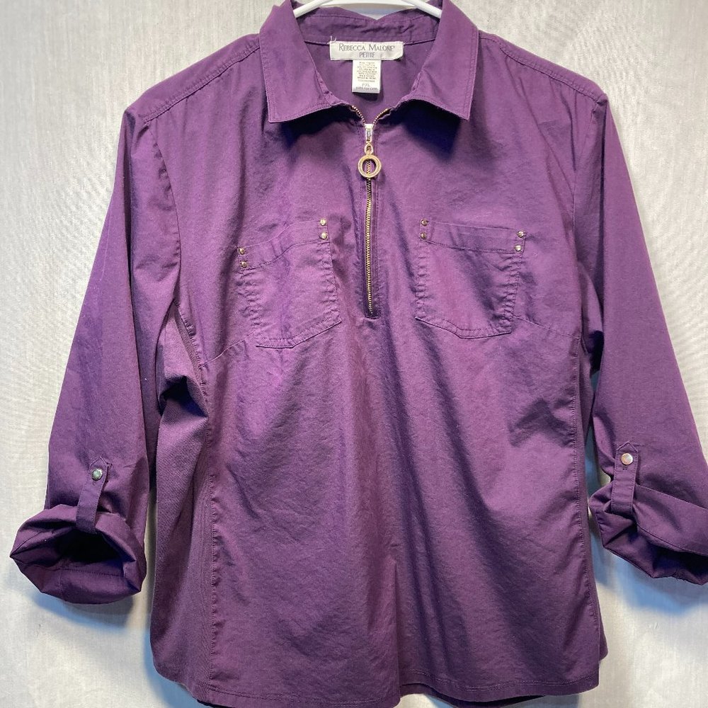 REBECCA MALONE PURPLE TOP PETITE  XL